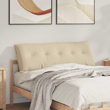 Ryggkudde Kräm 140 x 50 cm Mikrofiber Tyg