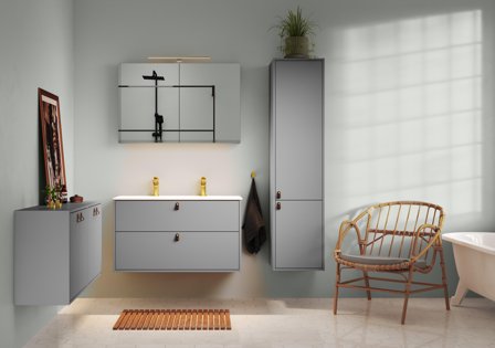 Gustavsberg Artic Högskåp askgrå, 30 cm bred, Badrum