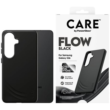 CARE by PanzerGlass Flow svart QI-etui for Samsung Galaxy S26 - Svart