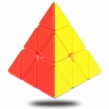 Pyramide Cube Stickerless Speed Cube 3x3x3 Pyraminx Rubix Cube Trekant Magisk Cube Puslespill Leke [DmS]