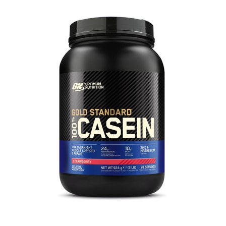 Optimum Nutrition Gold Standard 100% Casein, Strawberry, 908 g - Proteinpulver, Kasein