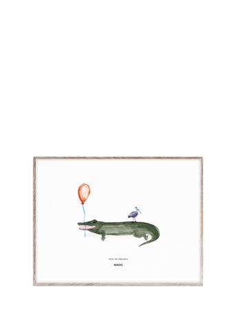 Coco The Crocodile - 30X40 Home Kids Decor Posters Animal Posters Kermanvärinen MADO