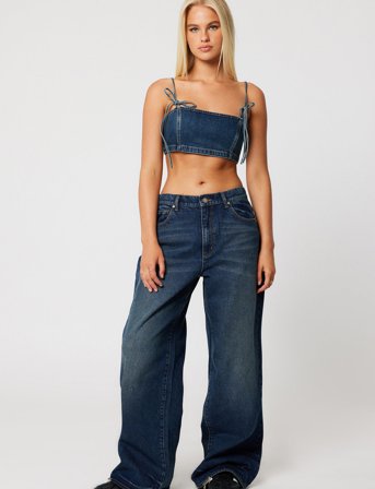 ABRAND 95 Mid Super Baggy Laced Cory Tint Dark Blue - Blue - 30