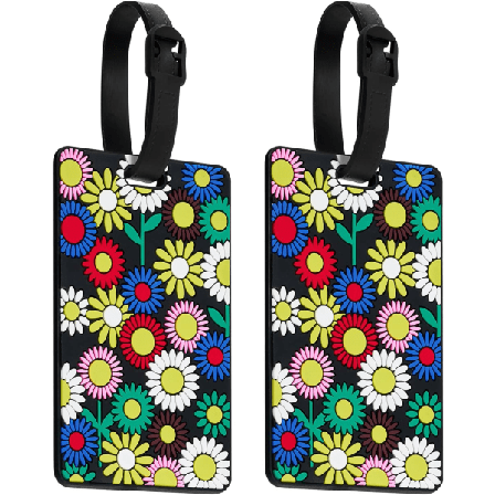 Baglabels 2-pakning, Baglabels Koffert ID-etiketter Visittkortholder/Reise ID Baglabel (Solsikke)