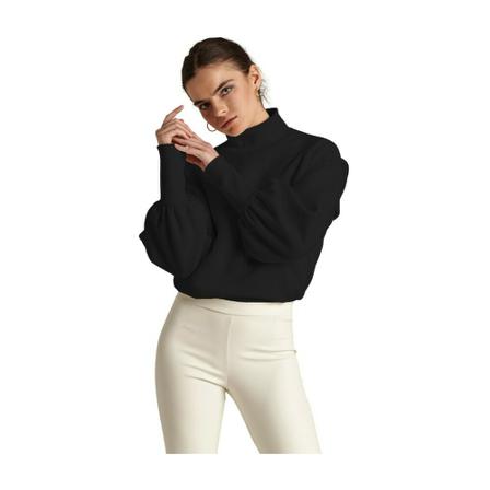 fadd Bluza dresowa z marszczonymi rękawami, kobieta, XS/S, Czarny