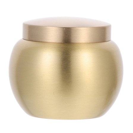 Kopparrund minirurna enkel dekorativ koppar askförvaringsbehållare (4,40X4,40X3,50CM, guld)