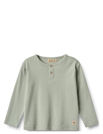 Wheat T-Shirt L/S Morris - Green - 110