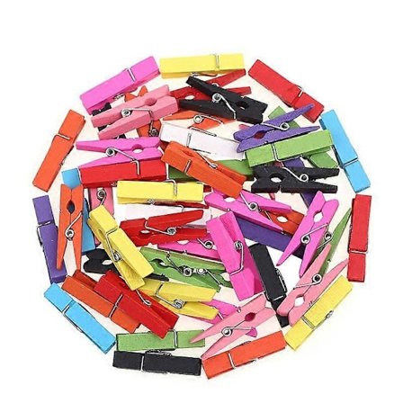 Tøjklemmer, 50 stk. tøjklemmer til tørresnor, vaskeklemmer med slidstærk ydre ringfjeder, assorterede farver tøjklemmer plastik skridsikker vasketøj