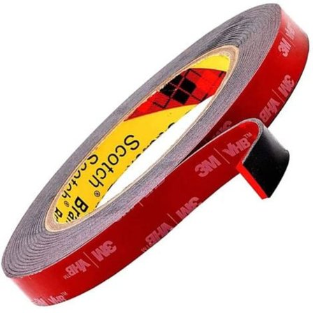 TS-3M VHB Ekstra Sterk Dobbeltsidig Tape, Svart, Vanntett, Høy Temperaturbestandig, for Innendørs- og Utendørsbruk, 3m x 1.5cm