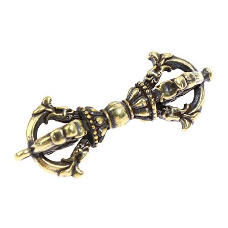 Vintage Copper Vajra Pestle Feng Shui Ornament Religious Collec