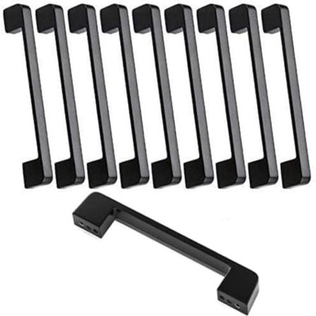 CCYKXA 10 stk møbelhåndtak senteravstand 160mm - svart kjøkkendørhåndtak møbelstanghåndtak svart kjøkkenhåndtak 160mm/NC/