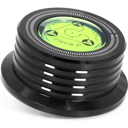 Vinyl LP Platespiller Vektstabilisatorklemme med vater kompatibel med platespillere svart