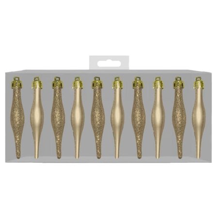 Scream Machine Droppformad Prydnad (10-pack) Storlek: One Size Guld