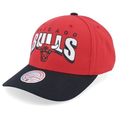 Mitchell & Ness - NBA - Red - adjustable - Cap - Chicago Bulls Boom Text Pro Red/Black Adjustable - Hatstore