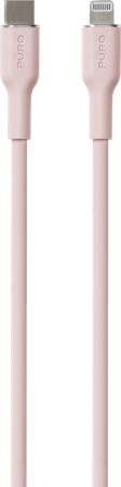PURO ICON SOFT Cable USB-C to Lightning, 1.5m, pink