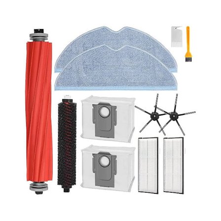 Tillbehörssats för S7 Maxv Ultra, S7 Pro Ultra, Huvudborste, Sidoborste, HEPA-filter, Mopppåse