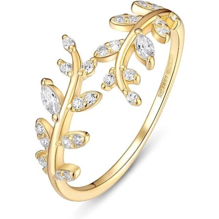 Kvinnors ringar olivbladsringar olivkrona justerbara silverringar