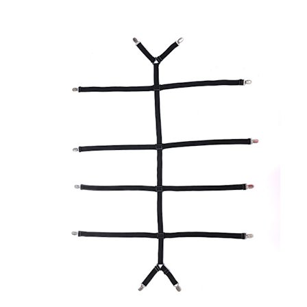 Madras Holder, Elastisk Madras Gripper Perfekt til Madras og Flade Lagener, Madrasser, Sofa Puder, Dug (Sort)