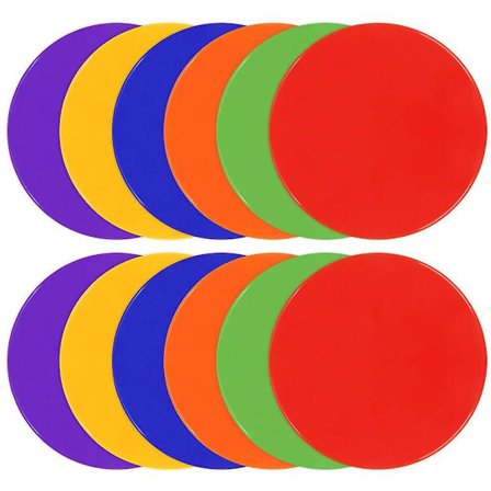 Markörer 9 Tum 10 Tum Set Om 12 Halkfria Gummimarkörer Platta Fältkoner Golvpunkter För Fotboll Basket Sport Snabbhet Agility Träning