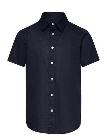 Jjelinen Blend Shirt Ss Sn Jnr Jack & J S Navy