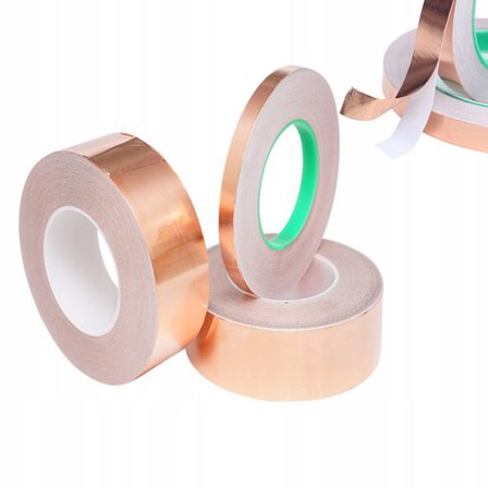 Kobbertape 20Mm X 50M – Enkelt Ledende | 0,05Mm Tykkelse | til Glas, EMI, DIY, Haveprojekter
