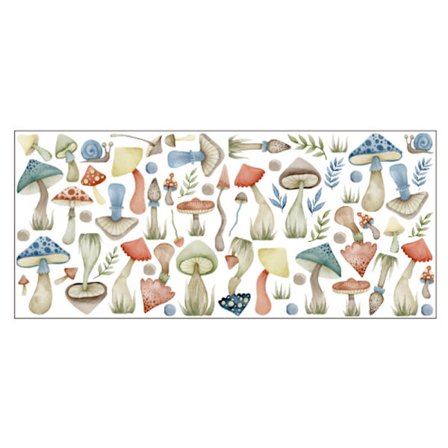 Cartoon-akvarell svamp sovrums entré dekorativt hem