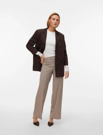 Vero Moda Vmtexas Mw Straight Pant Noos - Beige - L x 30