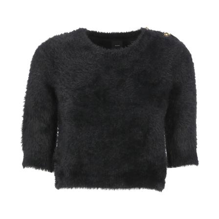 Pinko - Stickade Tröjor & Koftor - Svart - Dam - Storlek: Xs, Dam, Storlek: XS