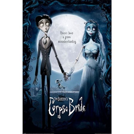 Corpse Bride Maxi Emily & Victor Poster 91,5 cm x 61 cm Blå/Svart
