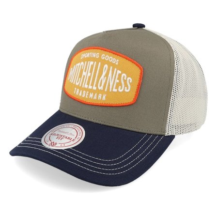 Mitchell & Ness - Verde trucker Boné - Sporting Own Brand Army Green/Navy Trucker @ Hatstore