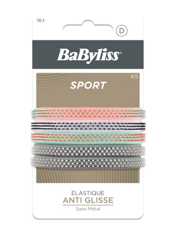 Babyliss Paris | No-Slip Elastics Sport Hair Band | ONE SIZE