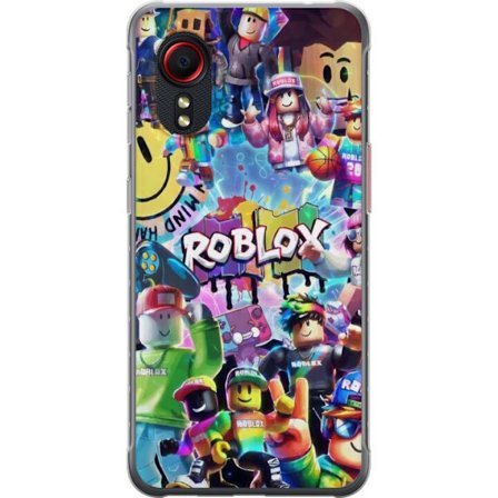 Yhteensopiva Puhelinkuori Samsung Samsung Galaxy Xcover 5 Suuri värikäs Roblox-maailma monilla hahmoilla, energinen pelikuvaus täydellinen lastenhu