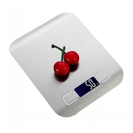 Smart digitalvåg med LCD-display kök rostfritt stål 5 kg multifunktionell matvåg silver