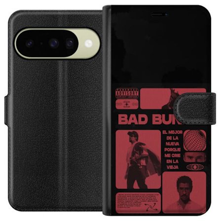 Kompatibel Tegnebogsetui til Google Pixel 10 Bad Bunny NFL-inspireret skjoldlogo med amerikansk fodbold og stjerner