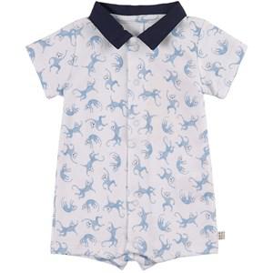 Carrément Beau Blue Monkey Romper 12 Months - All in ones - 12 months - Blue