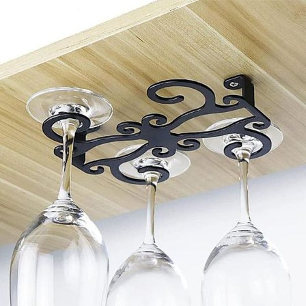 Vinglashållare Hängande under Hylla, Vinglasställ Förvaring under Skåp Stamglas Organiserare för Kök, Bar