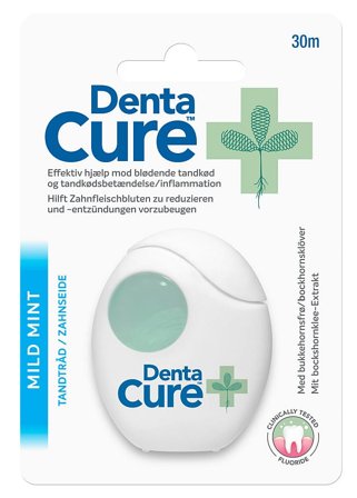 DentaCure Tandtråd Mild Mint m/Bukkehornsfrø 30 m, Medicin & Pleje, Mund & Tandpleje, Tandtråd