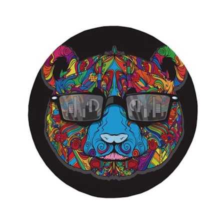 Gulvtæppe Rundt Tæppe 80X80Cm Tæppe Filt Stue Tæppe 18