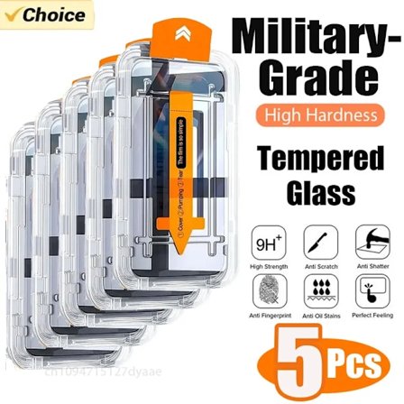 1-5st Dammtätt HD Glas Militärklassat Skydd För iPhone 16 15 14 Plus 13 12 11 Pro Max XR XS Max Skärmskyddsfilm