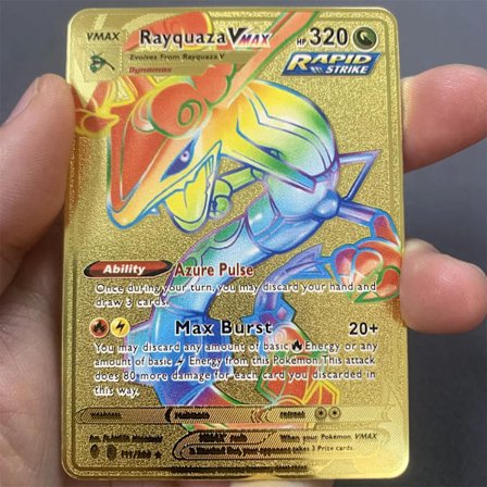 999999 Points HP Pokemon Metalkort Charizard Gyldne Metal Superkort Engelsk Kort Mewtwo Vmax Mega Anime Spil Samling Gaver