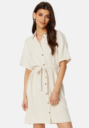 Pieces Pcvinsty Linen Shirt Dress Klær