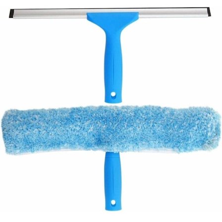 Profesjonell vindusnal med mikrofiberbørste, bredde 30 cm