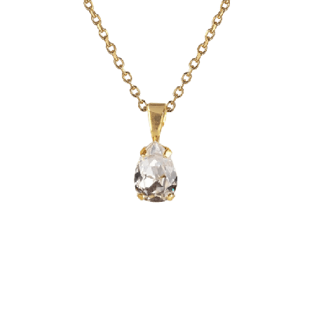 Caroline Svedbom Petite Drop Necklace Crystal Smycken & klockor Dam Guld ONESIZE