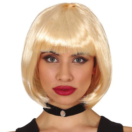 Lyhyt Peruukki Otsatukalla Blondi