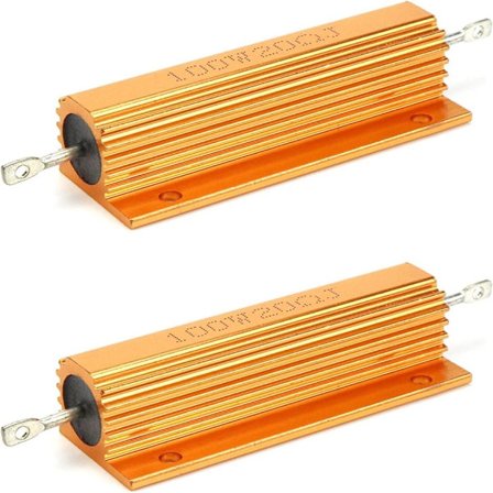 2 STK Trådviklede modstande Aluminiumsmodstande 100 Watt 20 Ohm