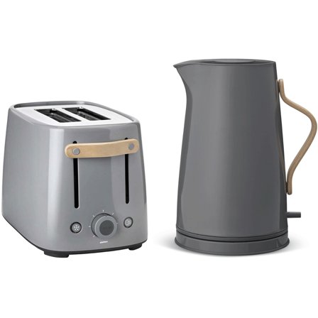 Stelton Emma Morgenmadssæt med brødrister og elkedel - Grå | KitchenOne