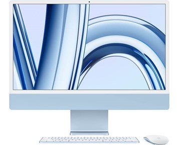 Apple-24-inch iMac - Retina 4,5K display, M3 chip 8‐core CPU 10‐core GPU, 8GB RAM, 512GB SSD - Blue-iMac. Verdens beste alt-i-ett-maskin.-Stationary 