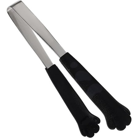 Stålkatt Grilltang i rustfritt stål med overføringsstek Tang Kjøkken Serveringsklemme Brød Biffhode Bærbar Tilbehør Silikondesign