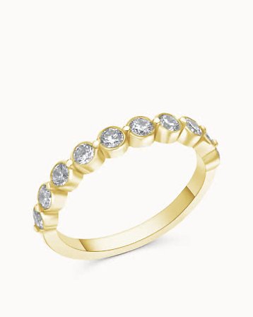 Alliansring Luna Grande 18K Gult Gull Naturlige diamanter - Forlovelsesringer & Vielsesringer hos Vanbruun