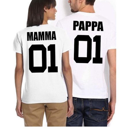 Pappa t-shirt eller Mamma t-shirt 01 tryck